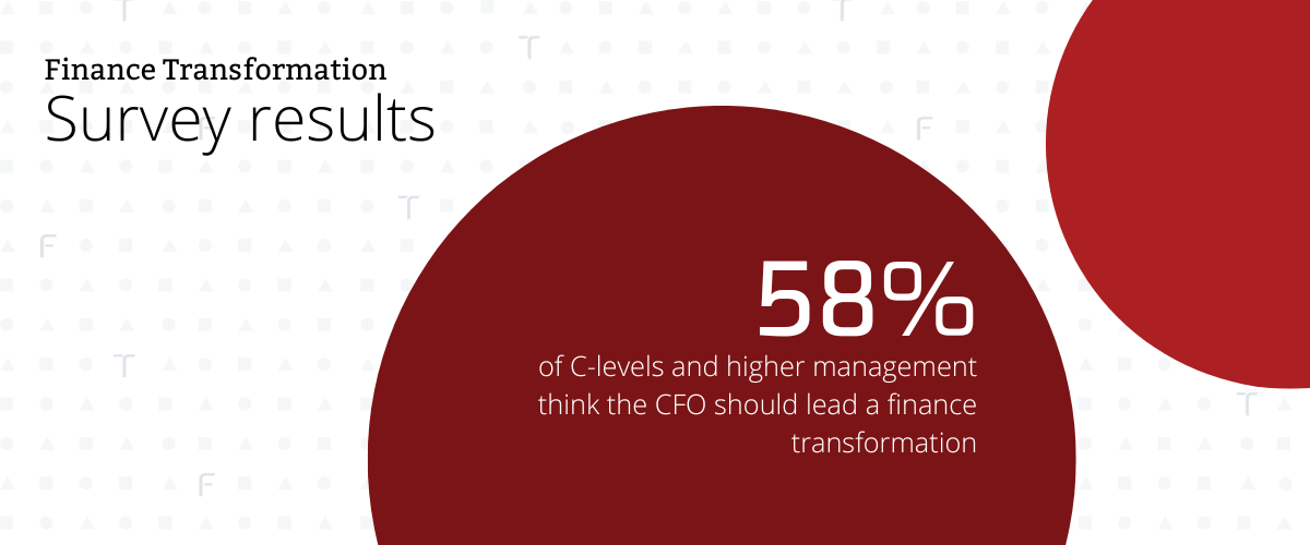 8% pensent que le CFO devrait être le leader d'une transformation financière